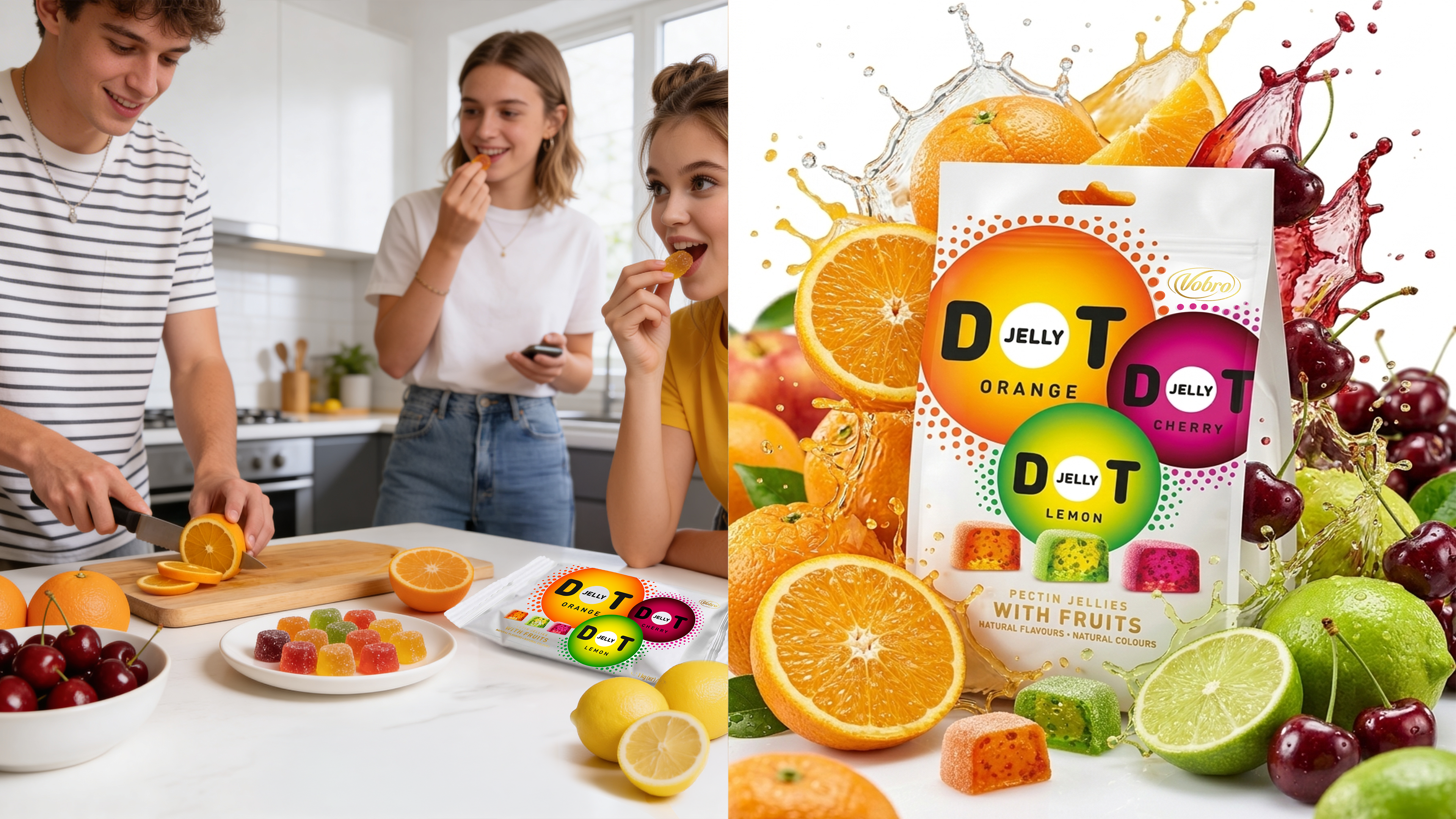 Hero · pack at centre of fruit splash