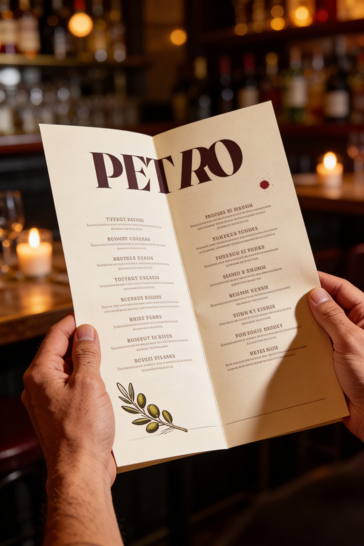 Menu cover