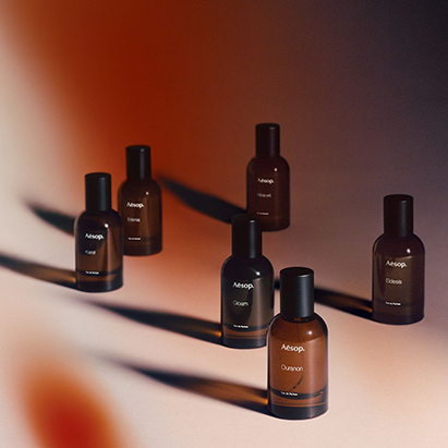 Aesop campaign — figure-ground discipline